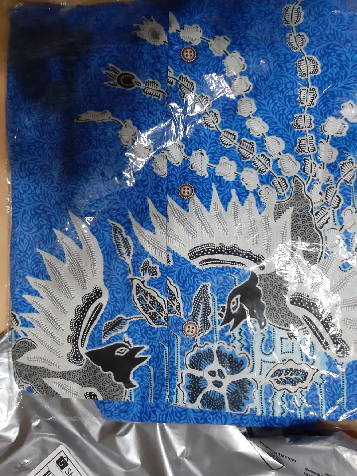 M231 Kemeja Pria Batik Panjang Biru 1697