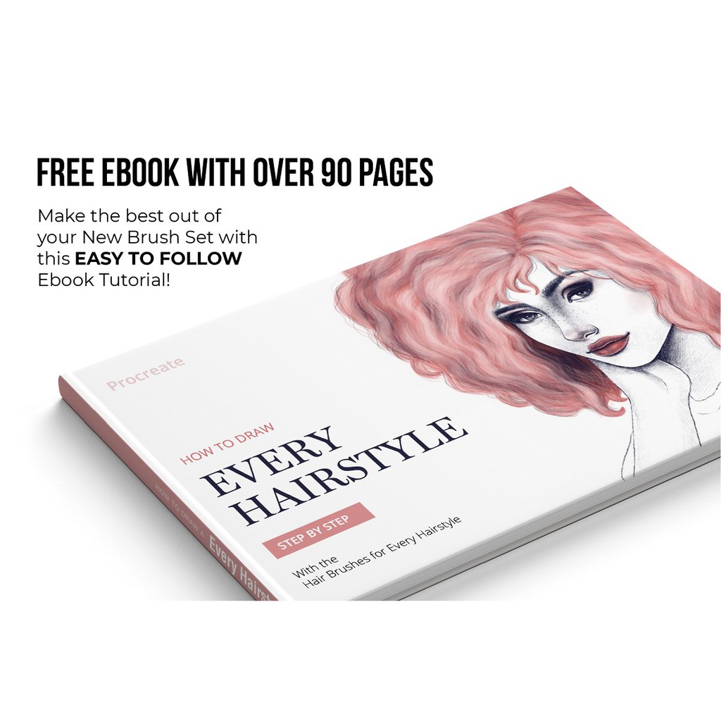 Pocreate Brushes - Perfect Portrait Brush Set Bundle with eBook &amp; Practice Sheets