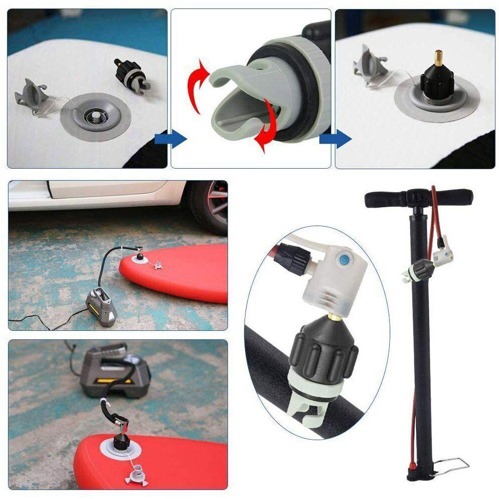 Adaptor Pompa SUP Perahu Karet Nanas Paddle Board Pumping Head Connector Adaptor Katup Udara Kayak Tiup