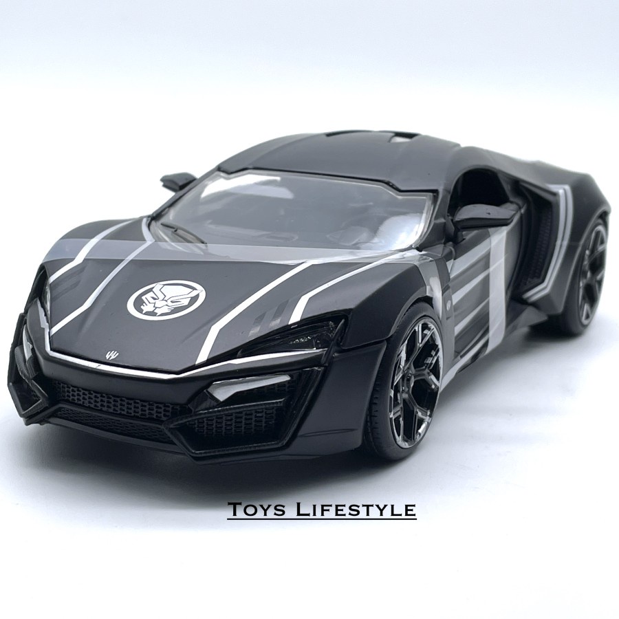 Mobil Jada Diecast Black Panther Lykan Hypersport Skala 1:24