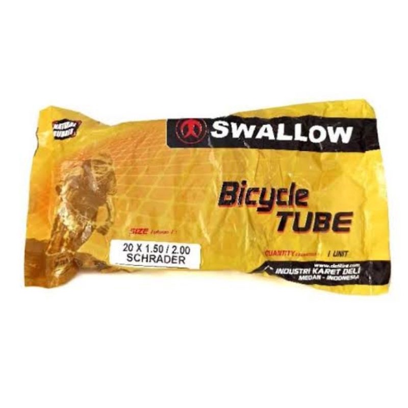 Ban Dalam Sepeda BMX Lipat Seli Merk Swallow Ukuran Size 20 x 1.50-2.00 atau 1.75 Bisa Inner Tube Folding Bike