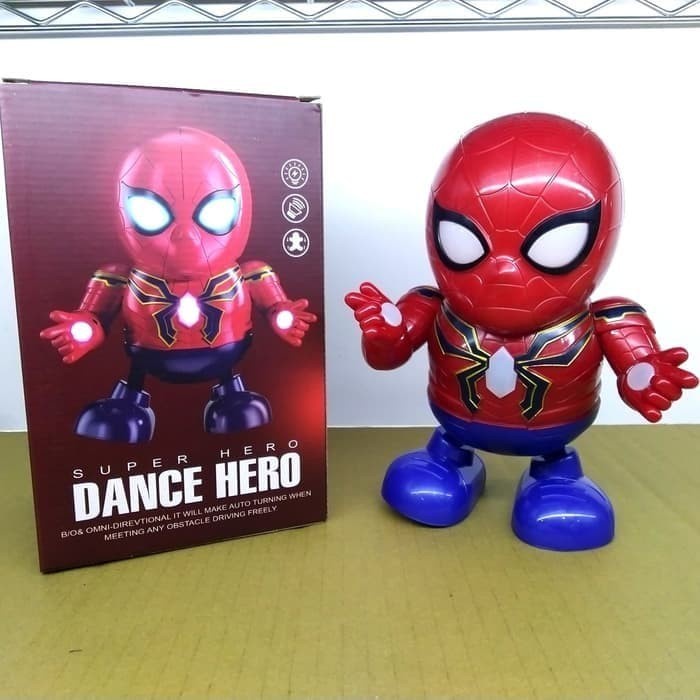 M153D Mainan Robot Superhero Spiderman | Smart Dance Hero Robot With Music