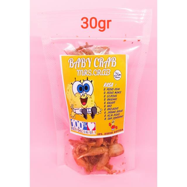 

BABY CRAB 30GR EDISI SPONGEBOB CEMILAN KHAS LAUT