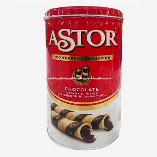 Astor Chocolate Wafer Stick 330gr Renyah Rasa Coklat Astor Kemasan Kaleng 330 gram Water Stick Chocolate