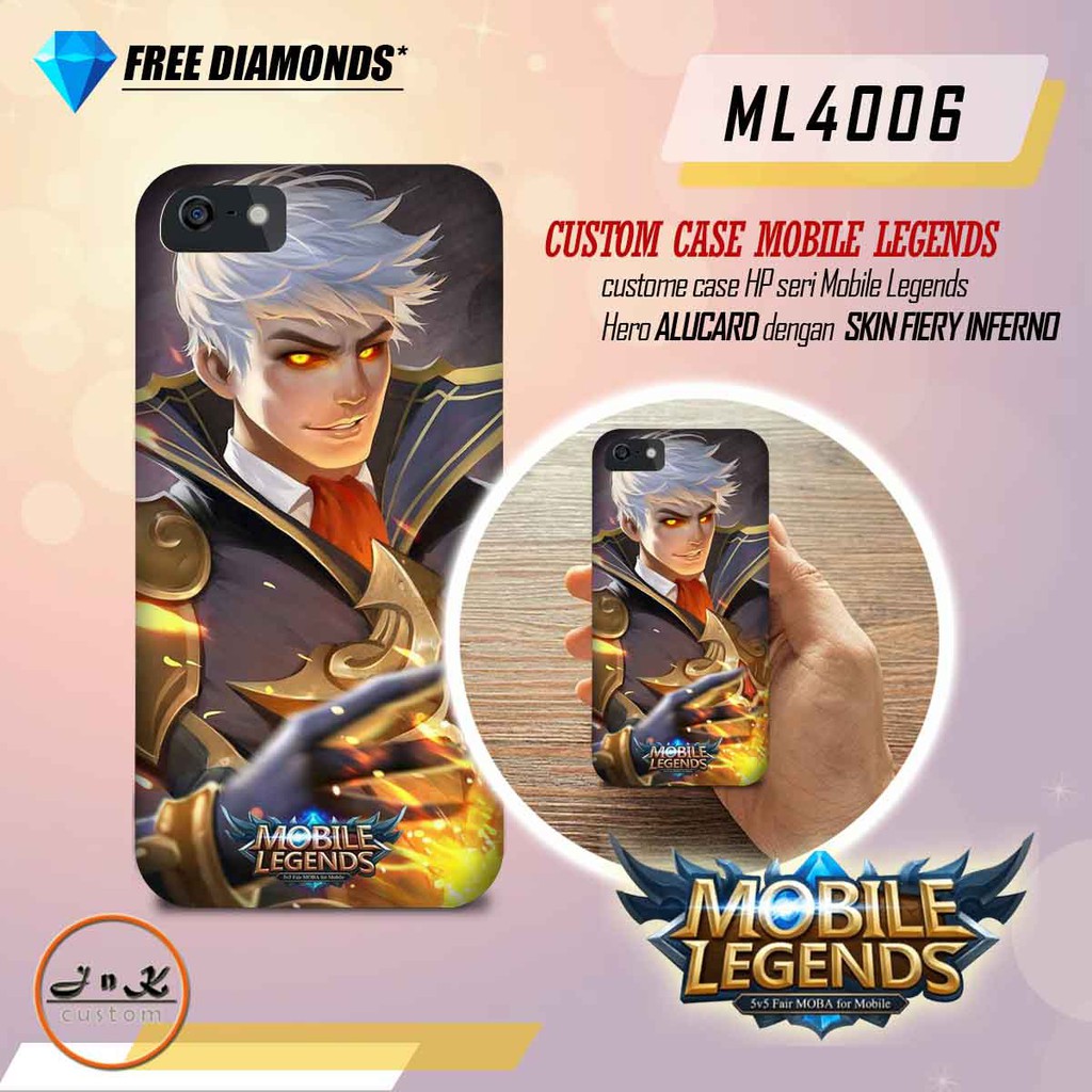 CUSTOM CASE MOBILE LEGENDS - HERO ALUCARD. SKIN FIERY INFERNO