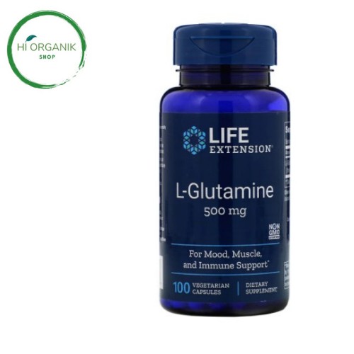 Life Extension L Glutamine 500 mg 100 Caps L-Glutamine Life Extension