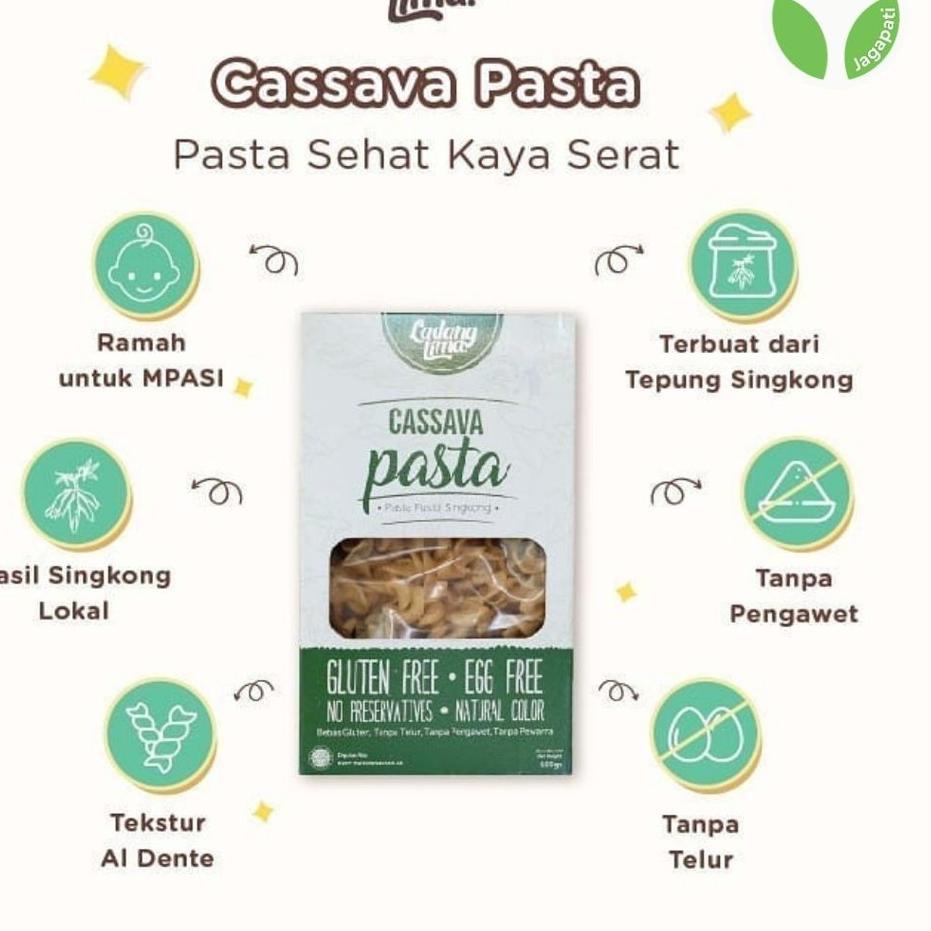 

SuperSale--Ladang Lima - Pasta Cassava Fusili 100gr - Pasta Organik