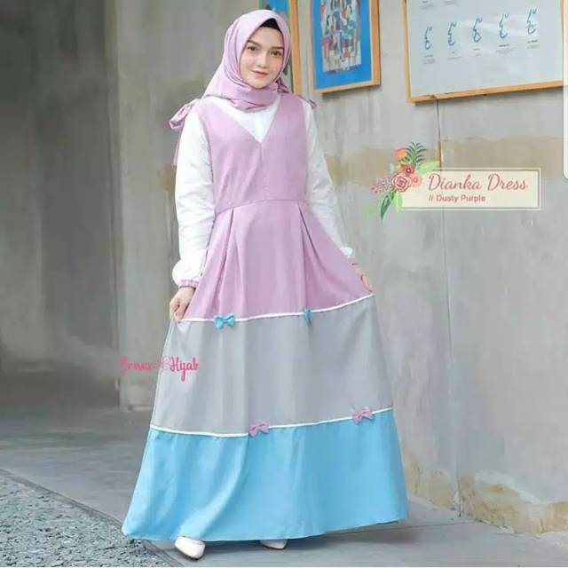Ns FC Najibah Gamis Syar'i asdf Putih Benhur Abu Toska Navy Maroon Hujan Muslim Modis Modern