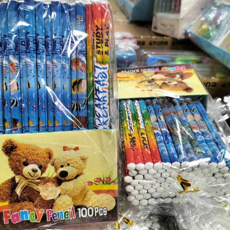 Paling Unik Pensil 2B Murah Pancy pencil karakter isi 100 pcs