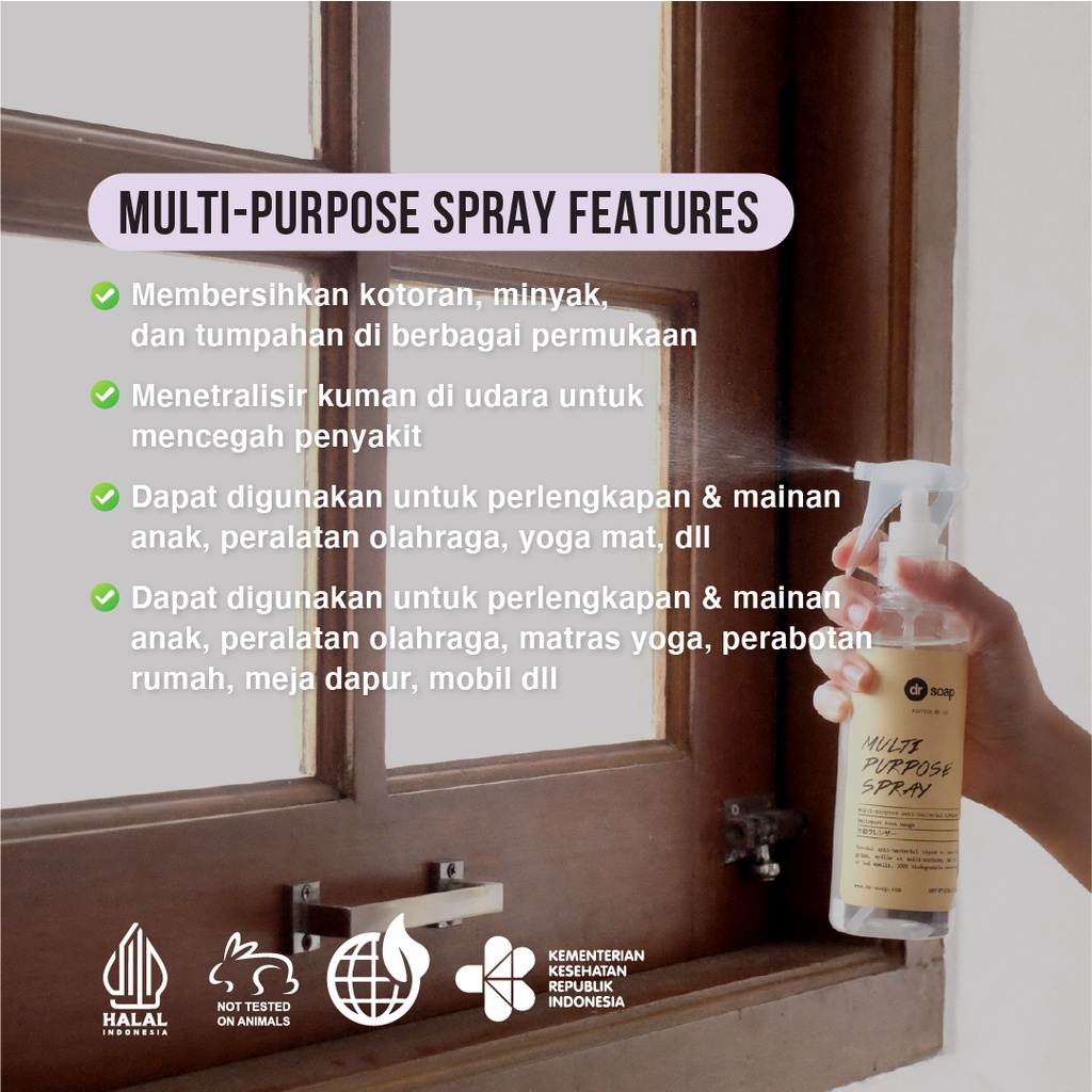 Dr Soap Instant Floor Spray - Multi Purpose Spray - Toilet Seat Sanitizer - Gadget Sanitizer - Fabric Mist Urban Shee - Vegan hair Mist - Nourishing Shower Gel - Hand Wash Dr.Soap