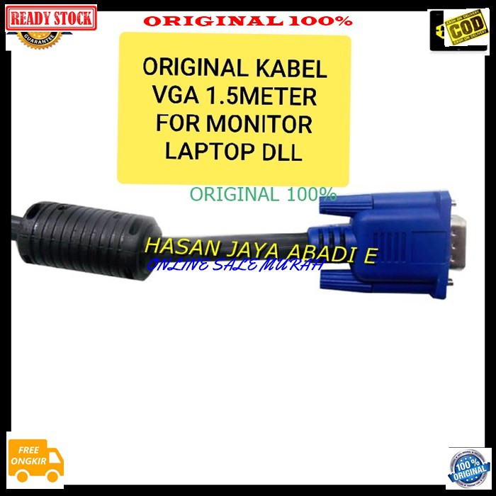 G291 ori 100% Kabel vga cable komputer laptop computer extension konektor splitter sambungan Jek jack penyambung converter male elektronik original  BISA SEGALA KOMPUTER, LAPTOP MONITOR DLL G291