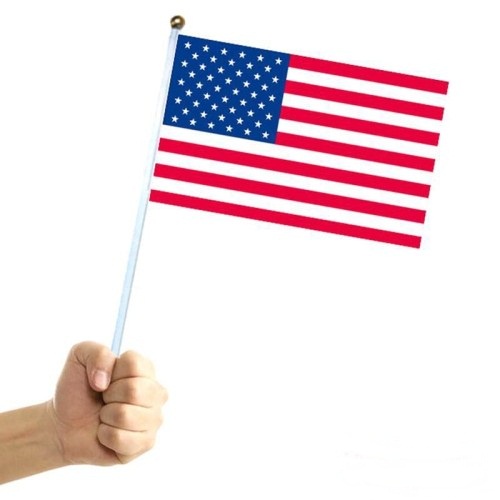 2pcs bendera tangan USA Hand Flag / bendera Amerika kecil