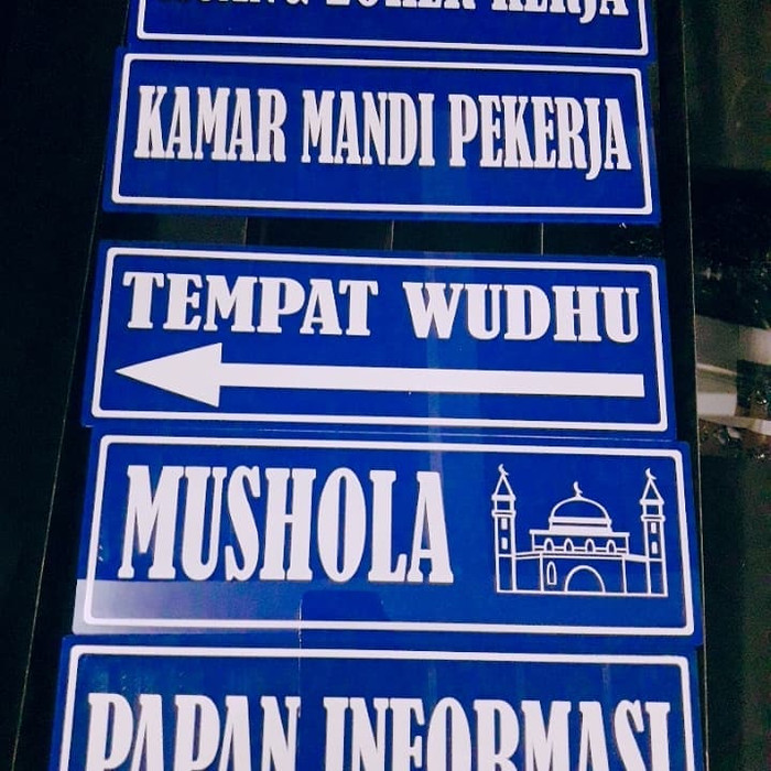 

Akrilik plat Sign label custom 20 x 40 Keren