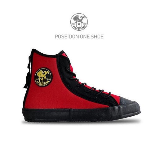 Poseidon One Shoe Black/Red - Scuba Diving