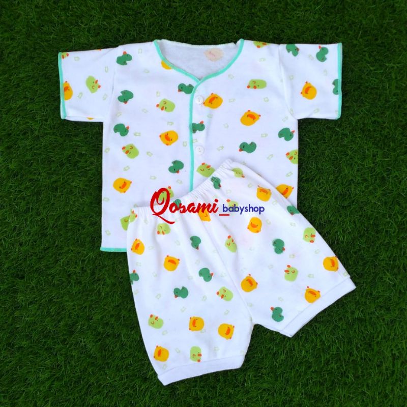 SHANKUSEN 3 pcs Setelan Pendek Bayi Newborn Motif SNI