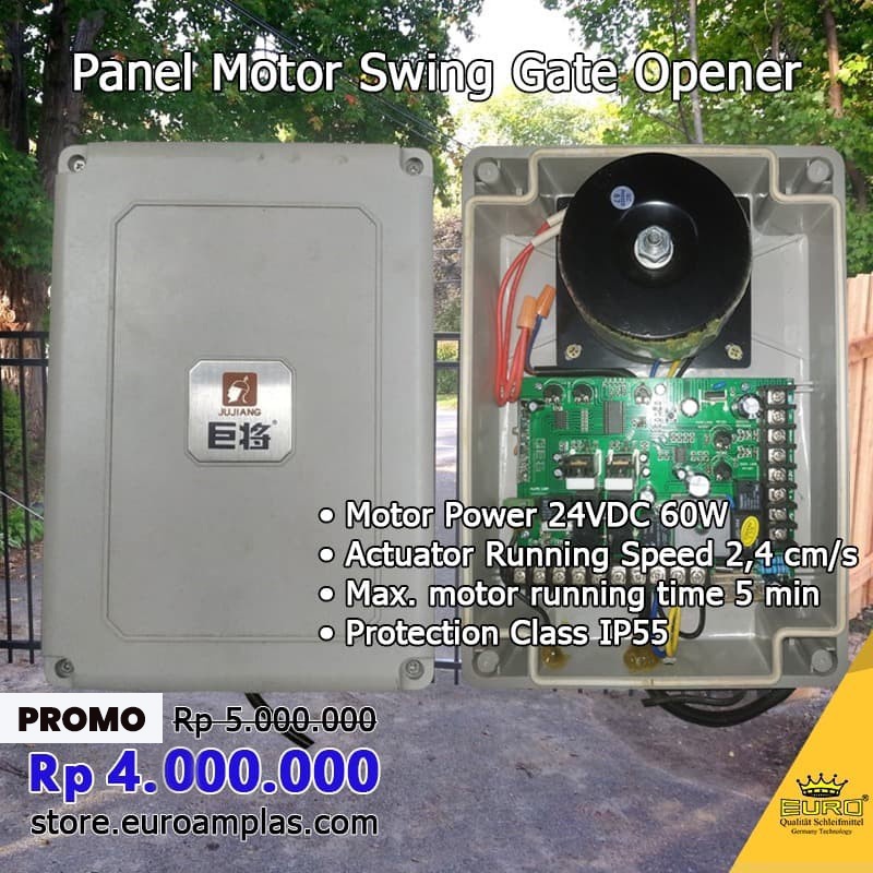 Panel Motor Swing Gate Opener Otomatis 24v DC Mesin Autogate