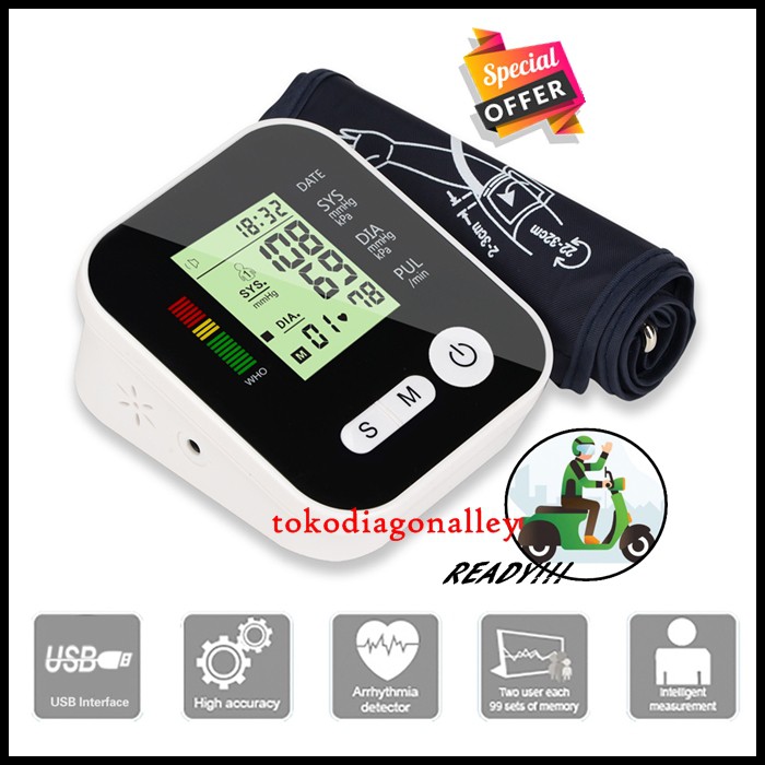 TENSIMETER DIGITAL USB PENGUKUR TEKANAN DARAH TENSI BLOOD PRESSURE RAK-283