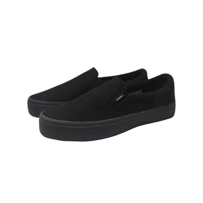 SEPATU SLIP ON  PRIA DAN WANITA 018 HITAM HITAM.SEPATU HITAM POLOS.SEPATU KERJA.SEPATU SANTAI.SEPATU PRIA DAN WANITA.SEPATU SNEAKERS SLIP ON.SEPATU SLIP ON