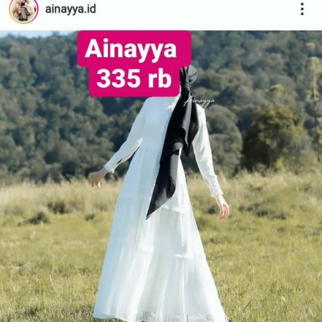 Preloved Gamis Olivia Dress brand Ainayya.id Ainayya