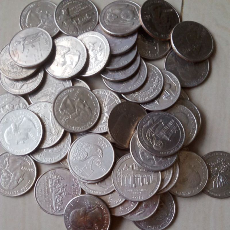 koleksi koin Quarter dollar Amerika