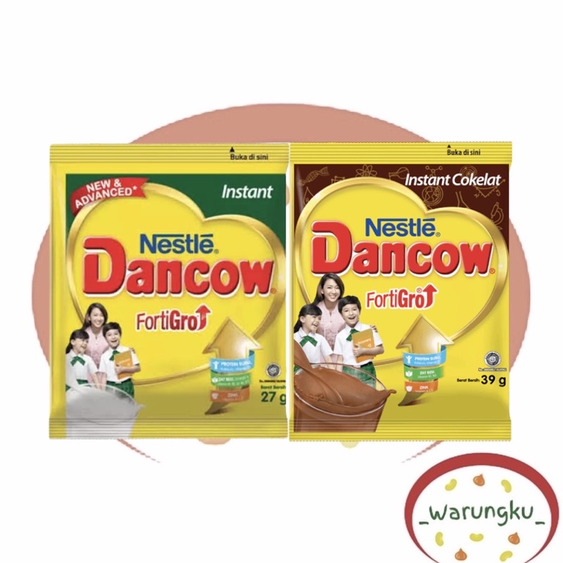 

Dancow Fortigro Susu Bubuk Coklat / Full Cream - 1 RENCENG isi 10 Pcs