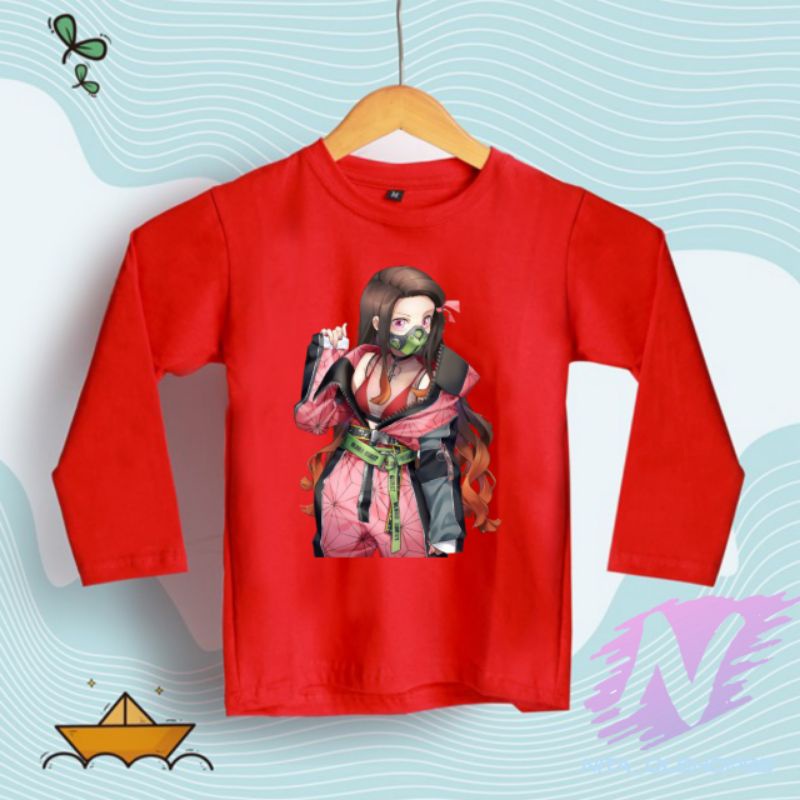 kaos nezeko kaos anak lenganpanjang anime nezuko demon slayer