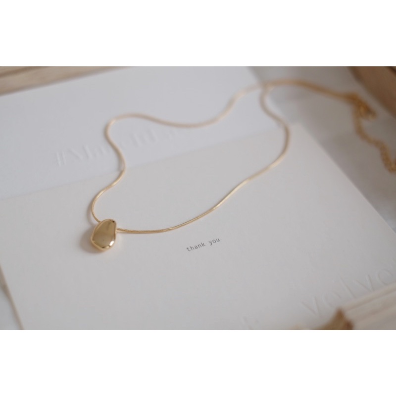 Ark.co - Pear necklace kalung teardrop waterdrop minimalis simple