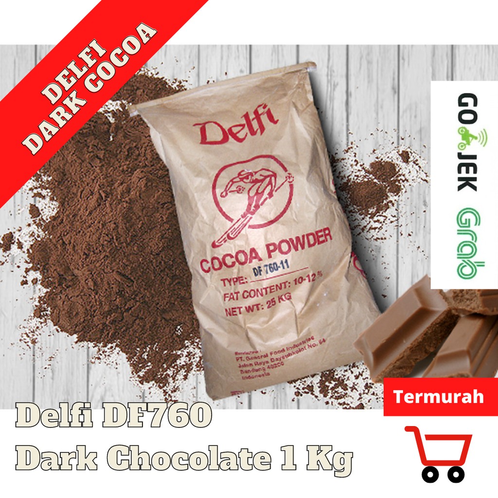 COKLAT BUBUK DELFI DF760 COCOA POWDER 1KG | 100% ASLI