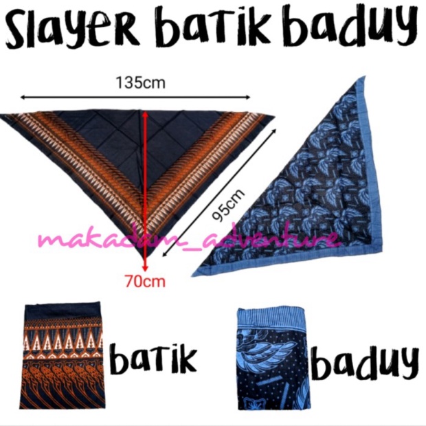Dijual slayer batik baduy ikat kepala udeng segitiga - batik jawa Berkualitas