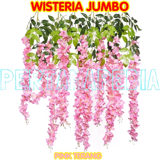 SATUAN WISTERIA JUMBO/ BUNGA PLASTIK/ BUNGA HIASAN/ BUNGA GANTUNG/ BUNGA DEKORASI/ BUNGA PALSU-3