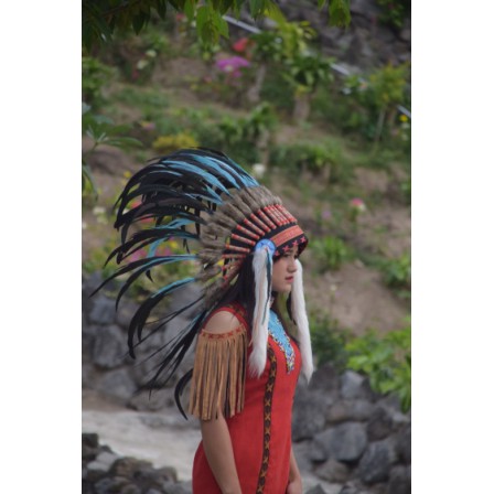 TOPI INDIAN - INDIAN HEADDRESS SMALL AYAM BILABONG TURQUISH