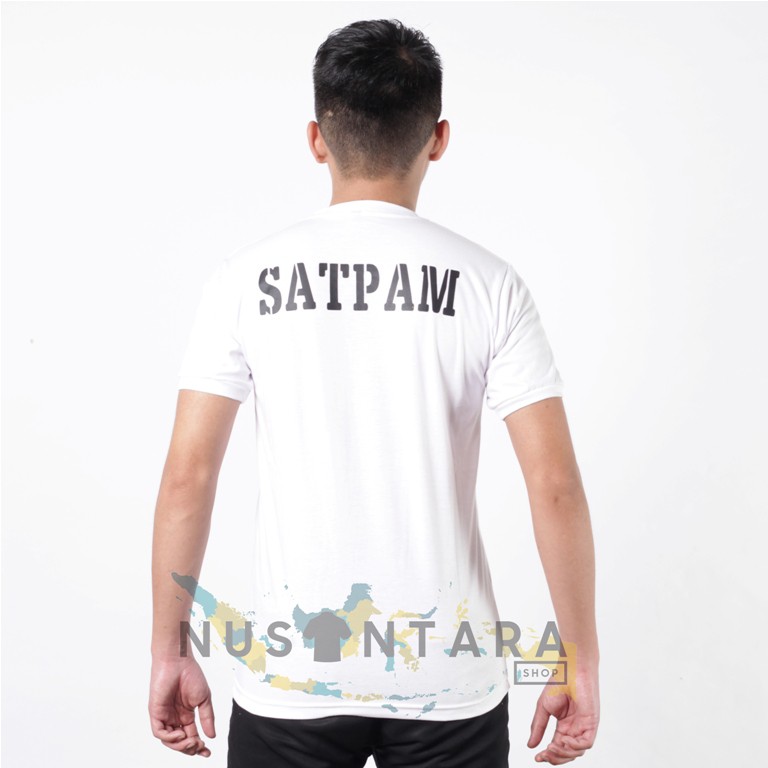 Kaos Satpam Putih Kaos Security  Putih Terbaru Kaos Satpam Terbaru Kaos Kerah Standar Satpam Baru