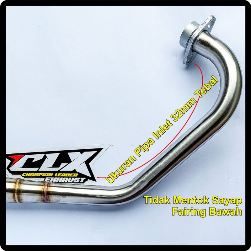 pipa leher knalpot dengan adaptor for Satria Fu Vixion Verza Tiger Sonic dll