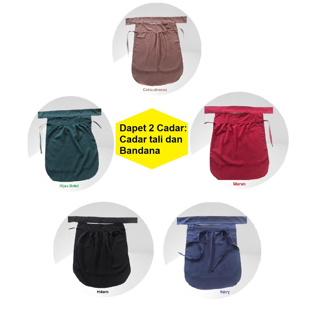 Cadar Niqab Bandana dan Cadar Tali Bahan Wolfis LUX Tebal dan Lembut