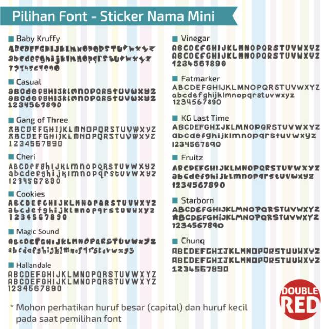 Sticker Nama Waterproof Label Nama Waterproof 2 Huruf Shopee Indonesia