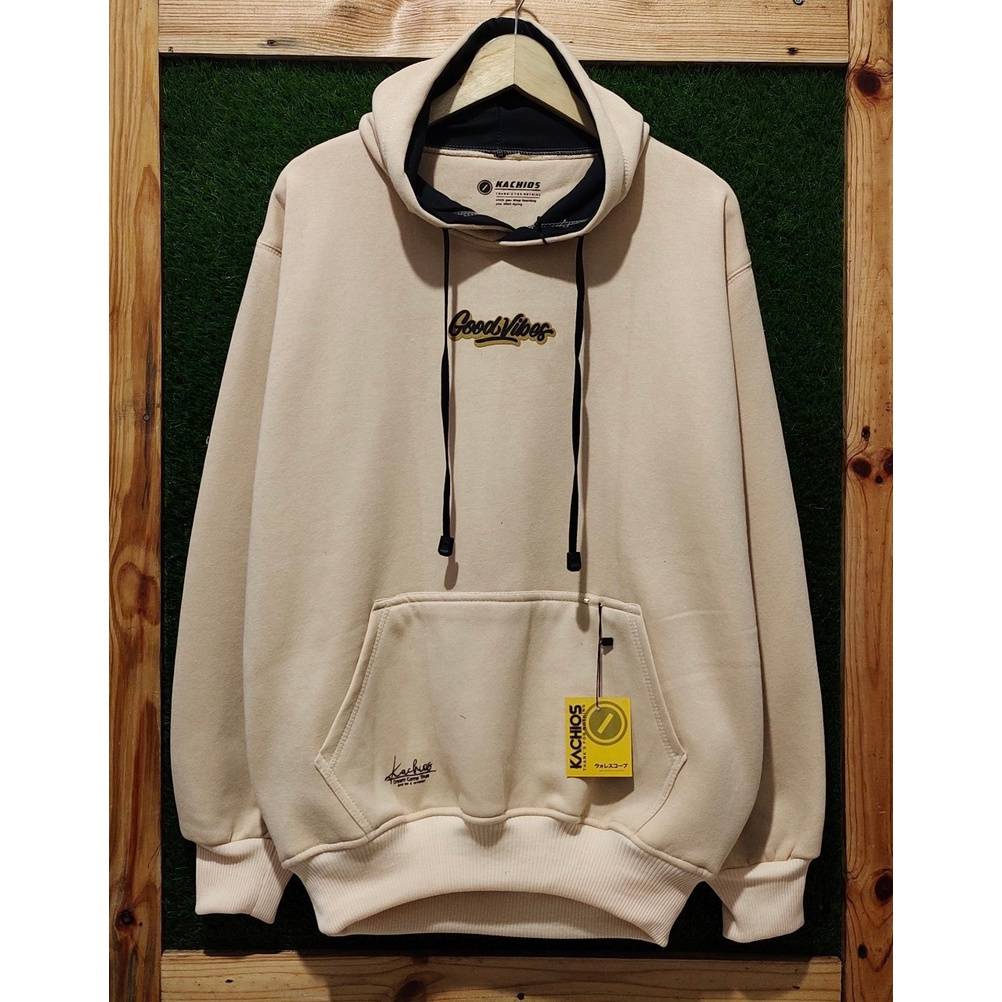 Sweater Hodie Pria Distro Flece Tebal Sweatshirt Hoodie Original Kachios Cream Rapture Clothing