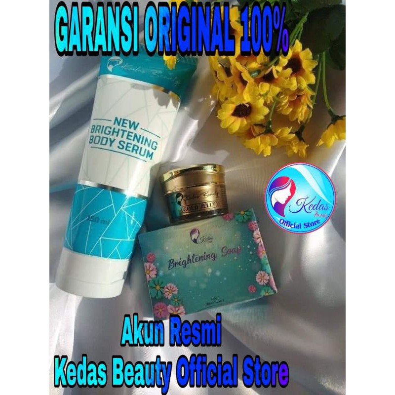 KEDAS BEAUTY ORIGINAL 100% PAKET KUMPLIT SABUN KEDAS BEAUTY SERUM KEDAS SCRUB KEDAS