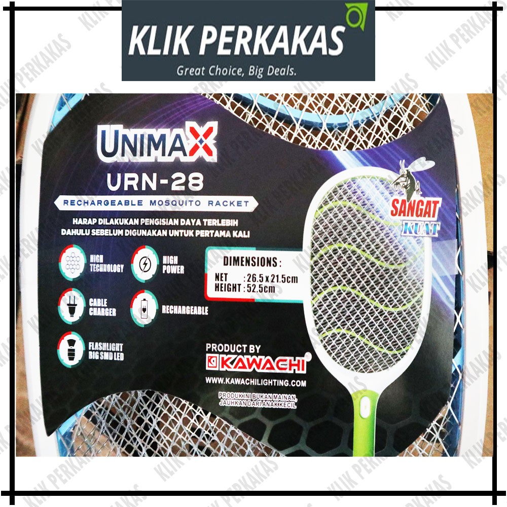 Raket nyamuk (rechargeable mosquito racket) urn-28 unimax