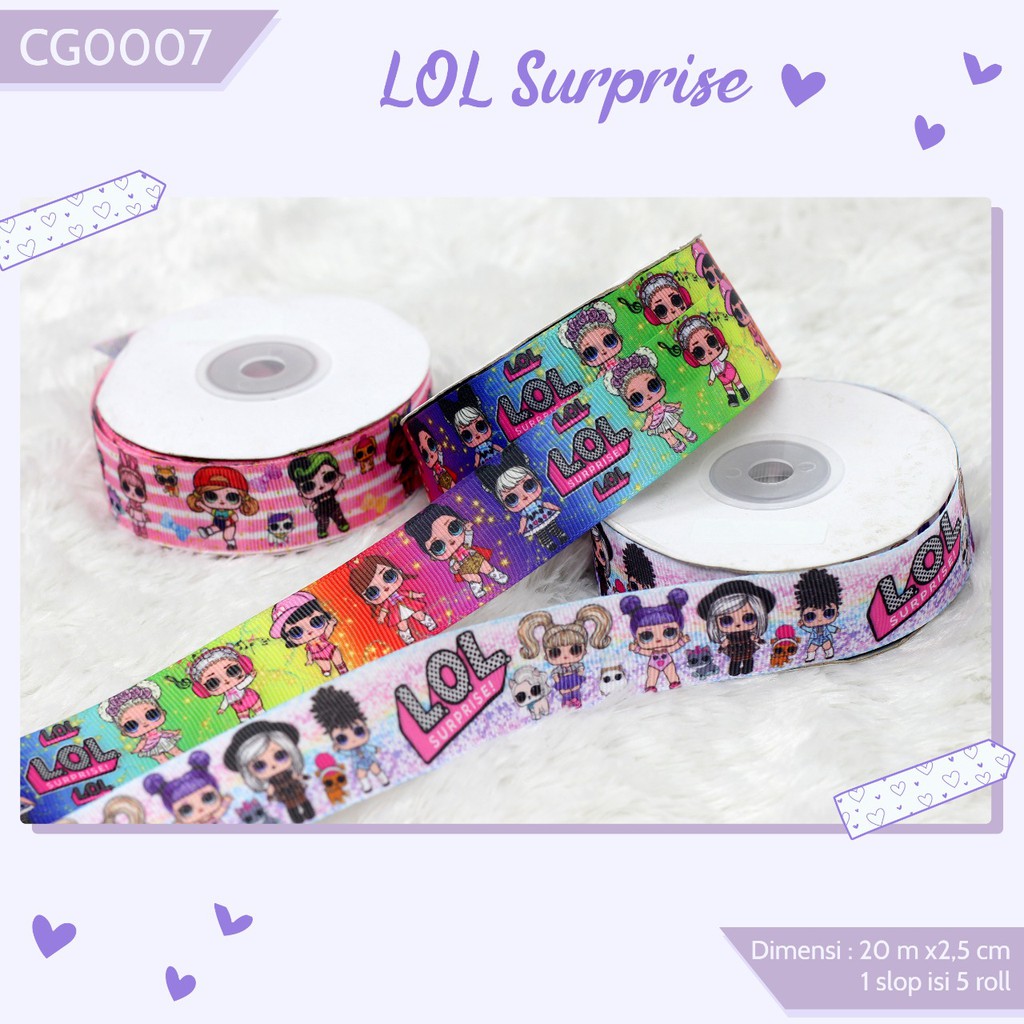 Pita Roll Motif LOL Surprise 2,5cm CG0007 - 3 Pilihan Motif