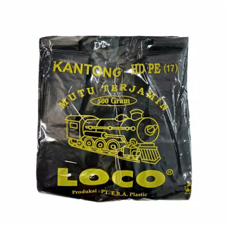 Kantong Kresek Hitam Loco Tebal HD PE 1 Bungkus