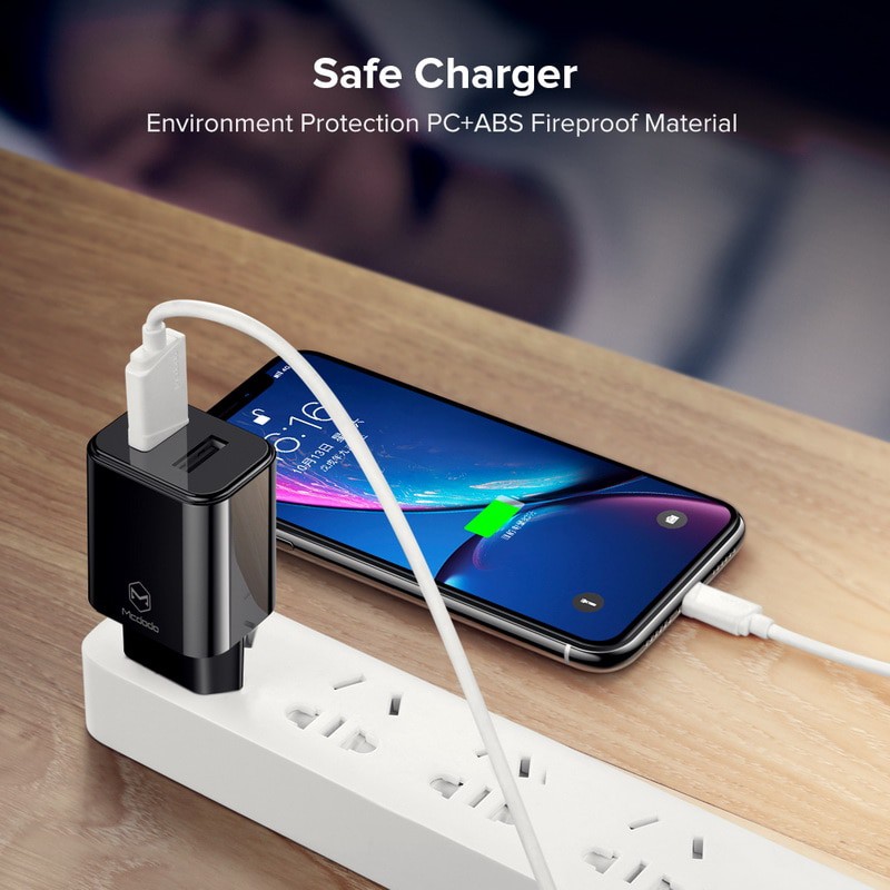 Kepala Charger MCDODO USB 2 Port 2.4A EU Plug