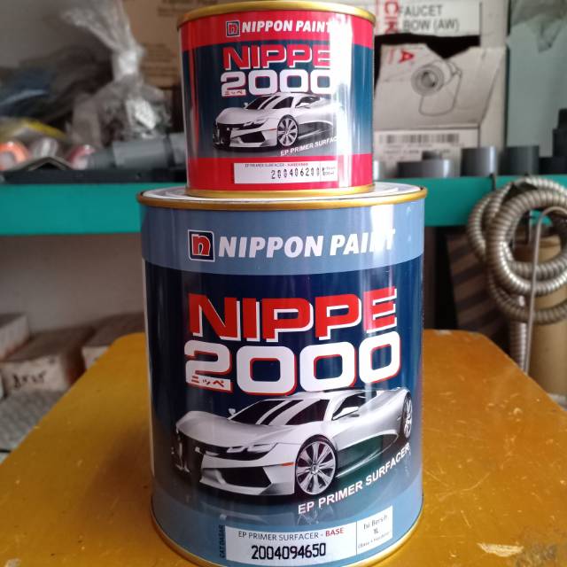 Cat nippe epoxy primer surfacer warna abu abu 2komponen Cat nippe epoxy primer surfacer warna abu abu 2komponen