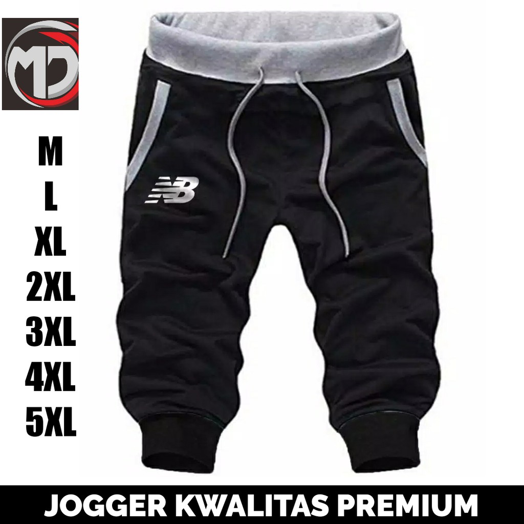 Celana Jogger Pria 3/4 Sport Olahraga Training Joger 3/4 Big Size/Jumbo Grade Ori