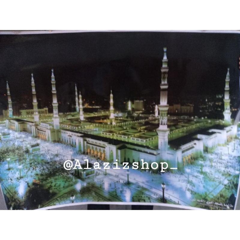 POSTER PHOTO MADINAH MALAM HARI UKURAN JUMBO 100X70
