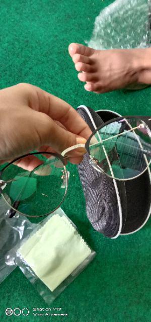 Kacamata Photocromic Bisa Berubah Warna Terkini Frame Bulat, Free Box, Sarung, Lap