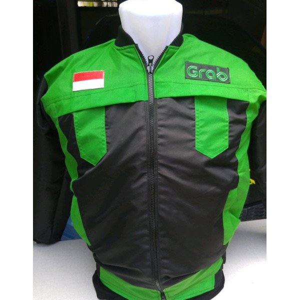 JAKET BOMBER GRAB PREMIUM BUKAN SWEATER ROMPI GOJEK UBER