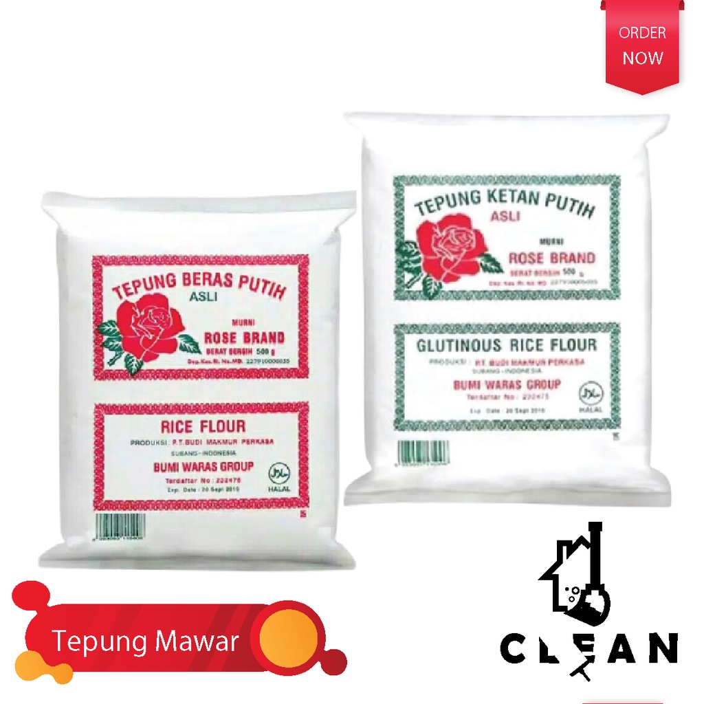 

Tepung BERAS / TAPIOKA rose brand 500gr