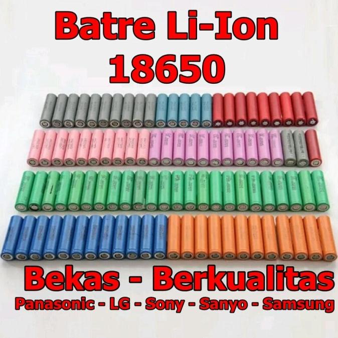 READY STOK Baterai 18650 Bekas Laptop Batere Batrai Li Ion