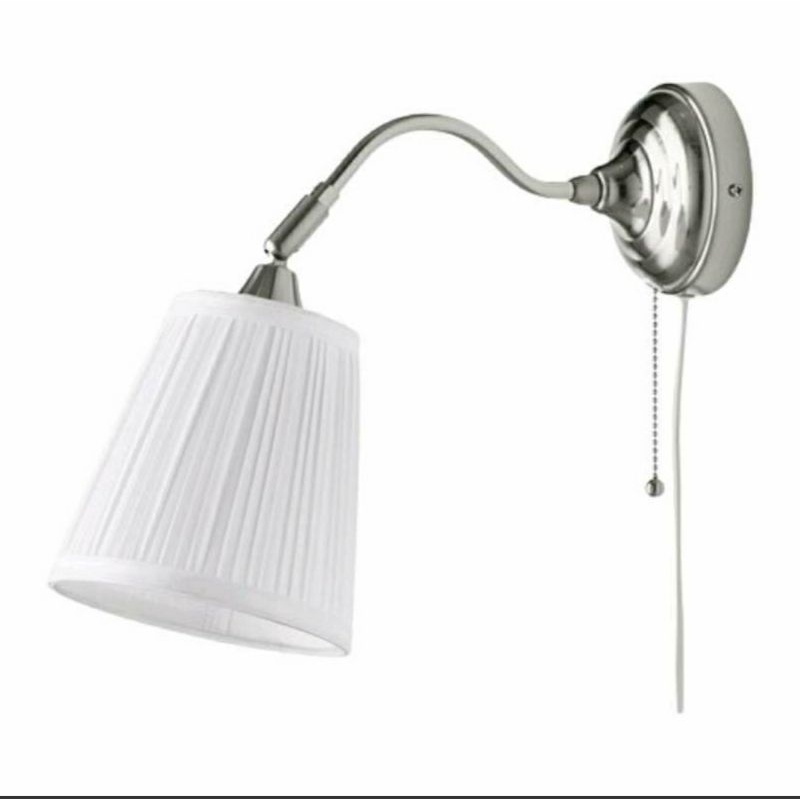 Ikea Lampu dinding Lampu Dekorasi Ikea Arstid Lampu Tidur Original Putih Nikel