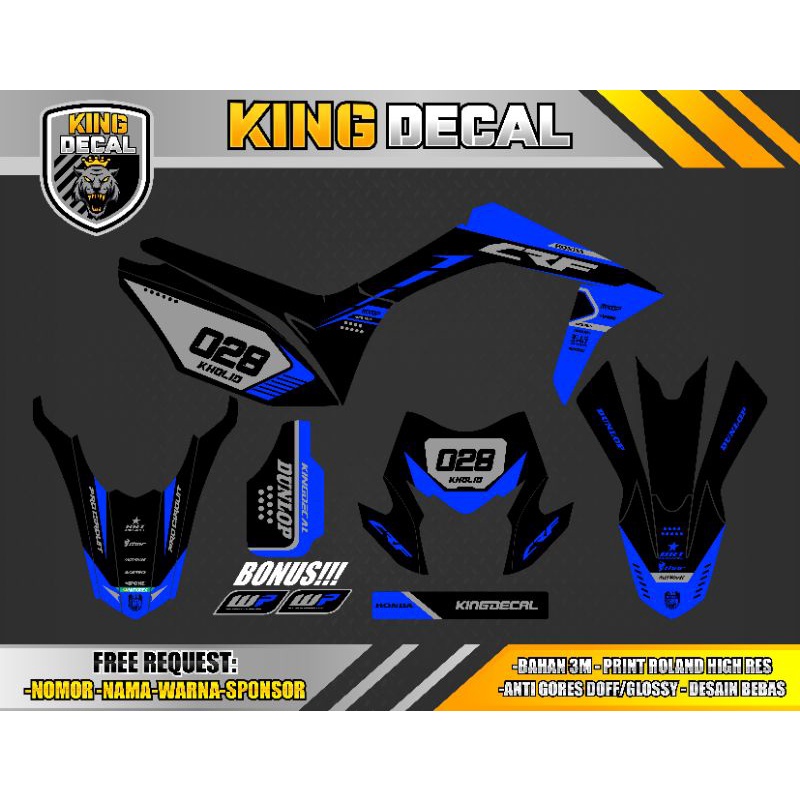DECAL CRF 150L FULL BODY (BISA COD) FREE REQUEST NOMOR NAMA WARNA ORANGE